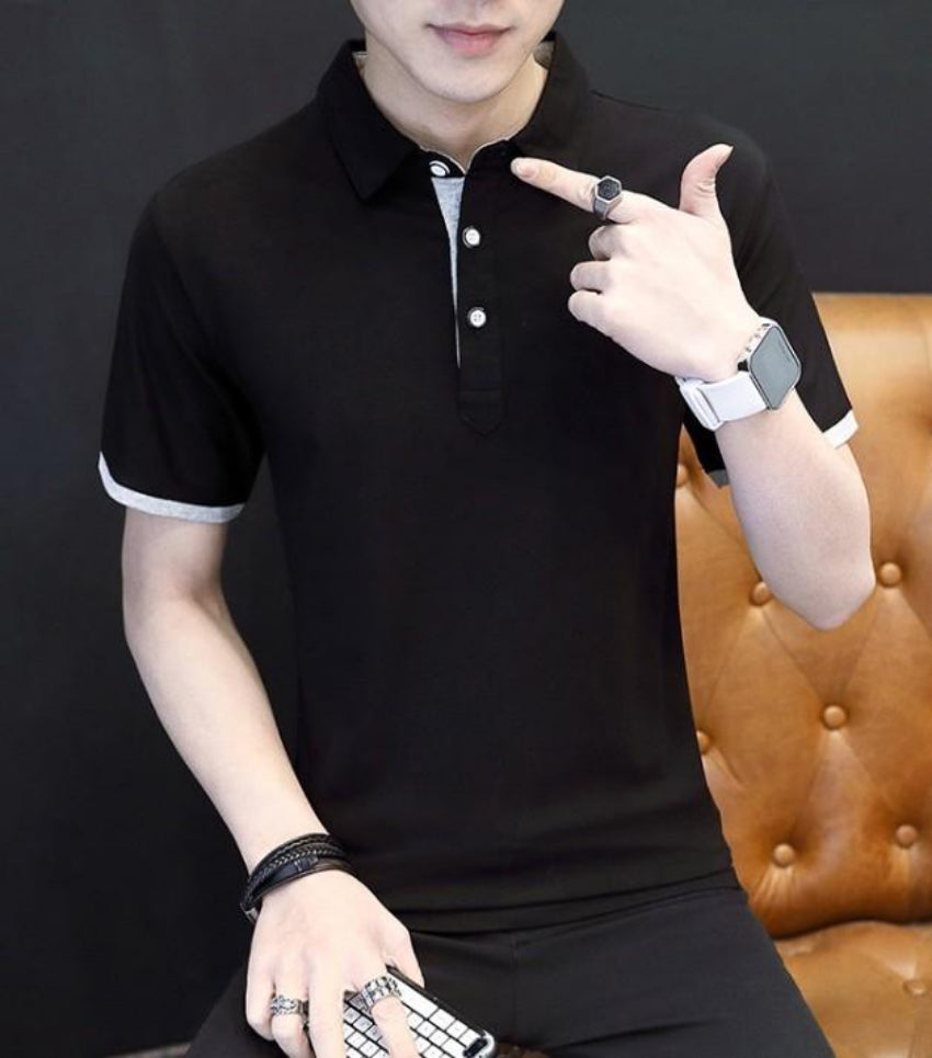 Slim-Fit Short-Sleeve Polo Shirt for Men