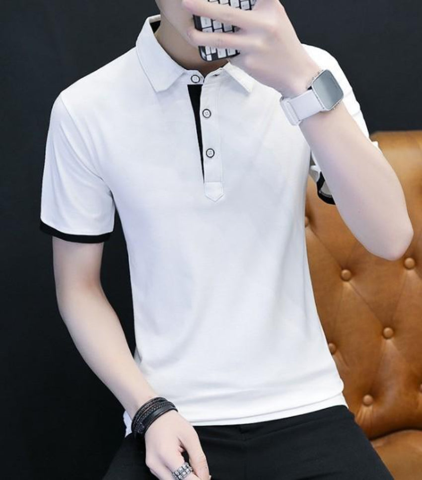 Slim-Fit Short-Sleeve Polo Shirt for Men