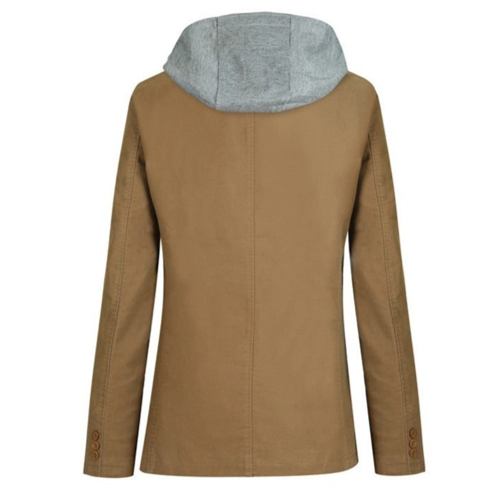 Black Hooded Blazer for Men's Urban Fashion