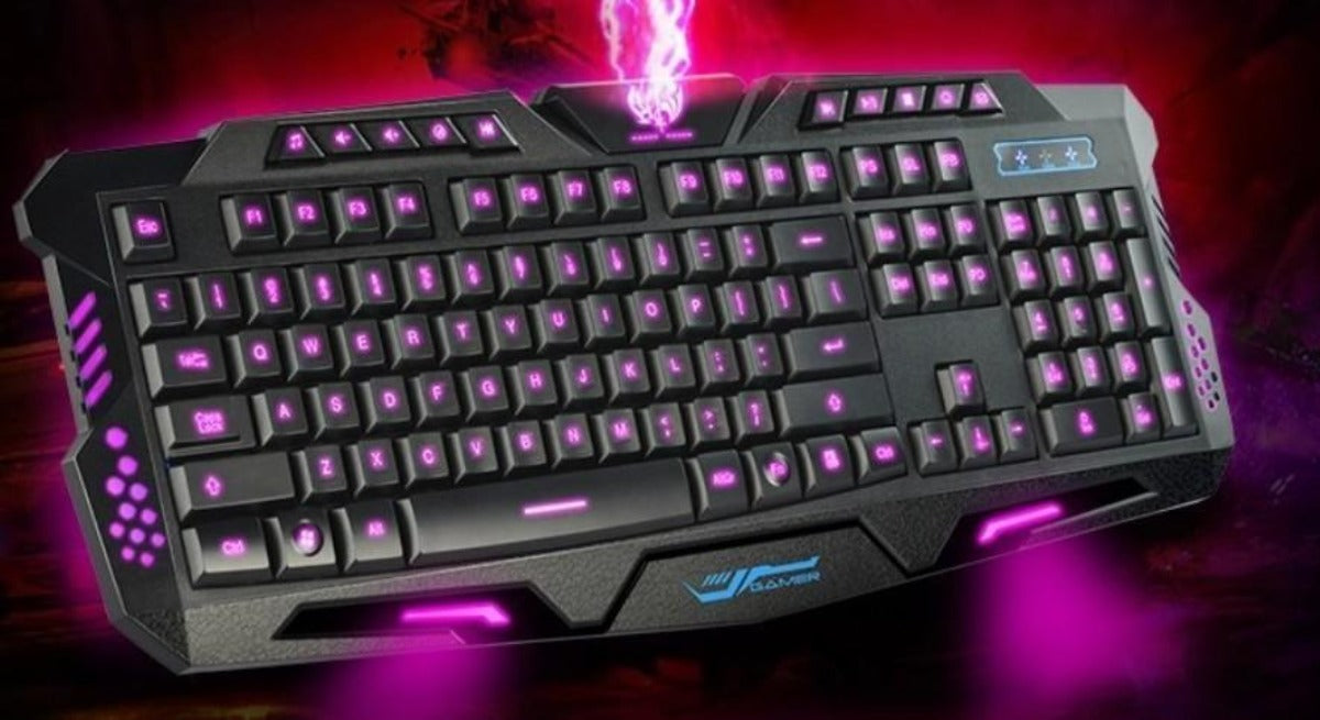 Z8V Wired 3 Backlight Ninja Dragons Gaming Keyboard with Ergonomics