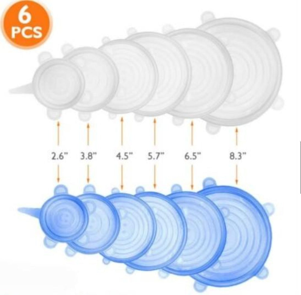 Silicone Cover Set for Food Storage (6 Pieces)