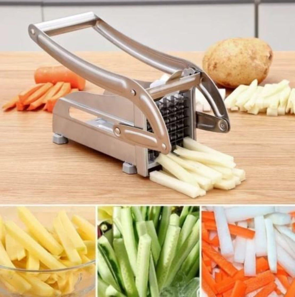 Two Varieties of Blades Stainless Steel Potato and French Fries Cutter