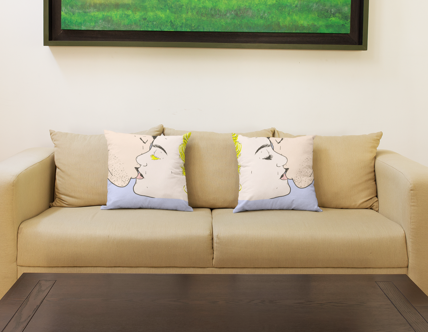 Romantic Pop Art Accent Cushion for Home Decor - Available in 4 Sizes