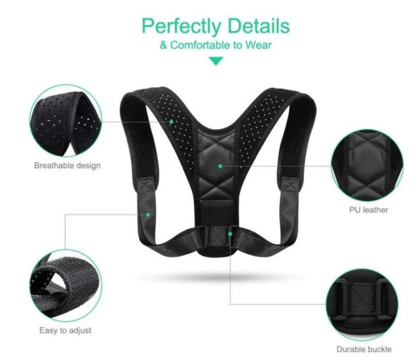 Adjustable Posture Corrector for Both Genders with Back Support