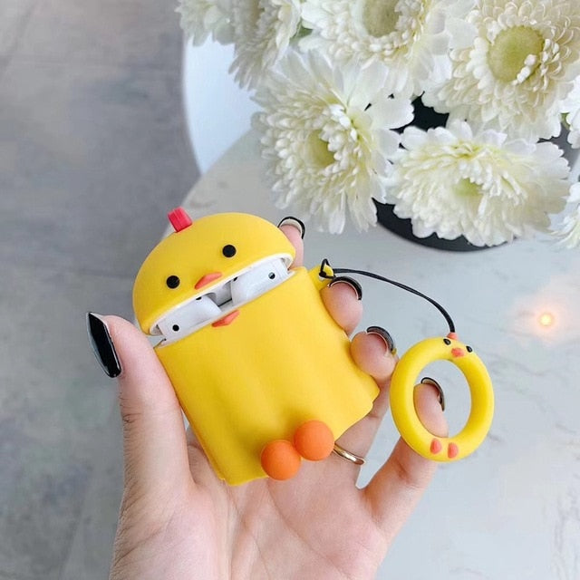 Silicone Airpods Case with Cartoon Design