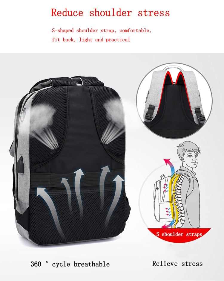 Versatile Shockproof Backpack with USB and Audio Jack