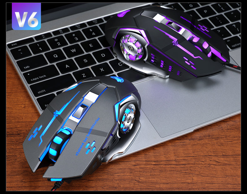 Adjustable Wired LED Gaming Mouse - High Precision 3200DPI for Professionals