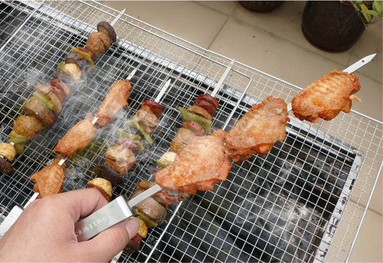 Stainless Steel Skewers for Grilling - Set of 6 Pieces