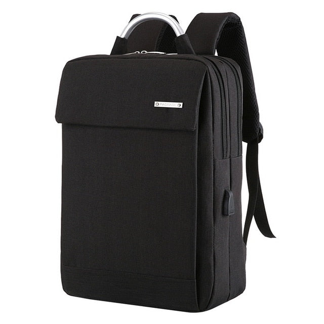 Anti Theft Soft Back Computer Backpack with Dual Compartments and Convenient Top Handle