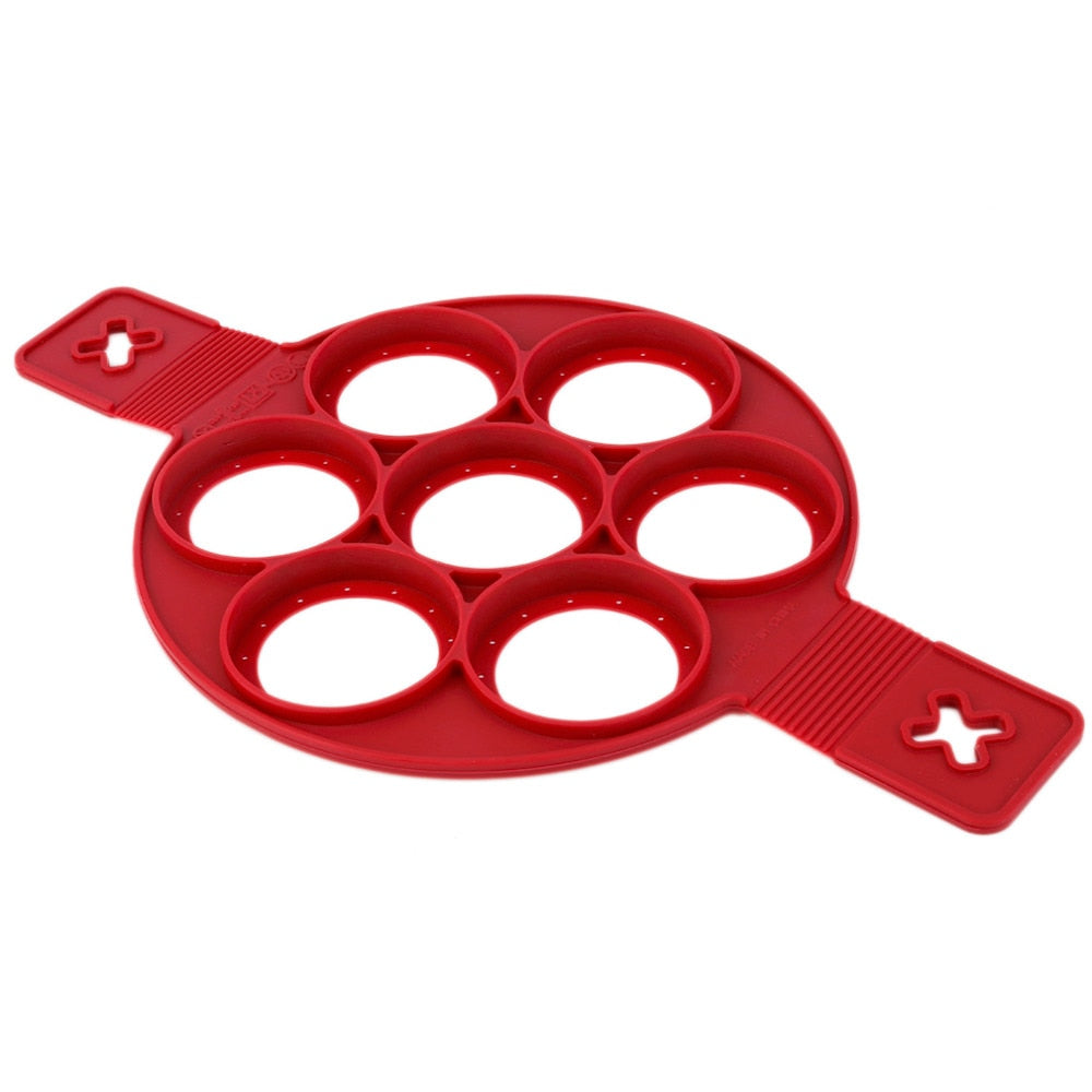 3-Piece Set of Silicone Non-Stick Pancake and Egg Molds