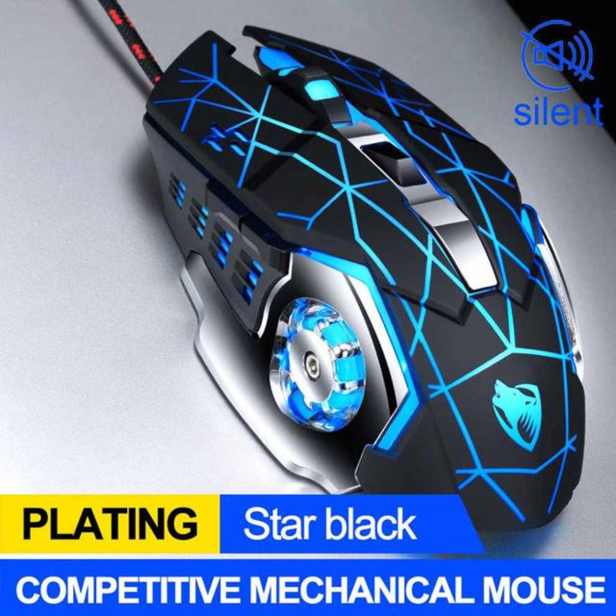 Adjustable Wired LED Gaming Mouse - High Precision 3200DPI for Professionals