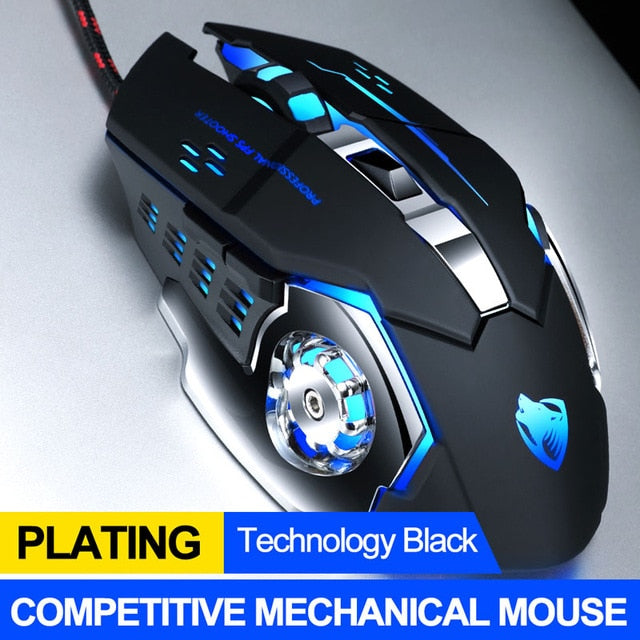 Adjustable Wired LED Gaming Mouse - High Precision 3200DPI for Professionals