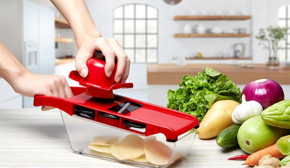 6-Blade Stainless Steel Vegetable Cutter for Effortless Slicing