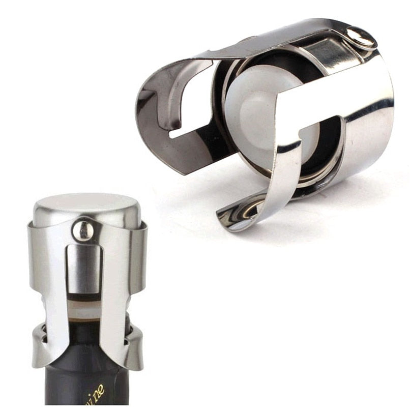 6-Pack Stainless Steel Wine Bottle Stoppers - Keep Your Wine Fresh and Flavorful for Longer