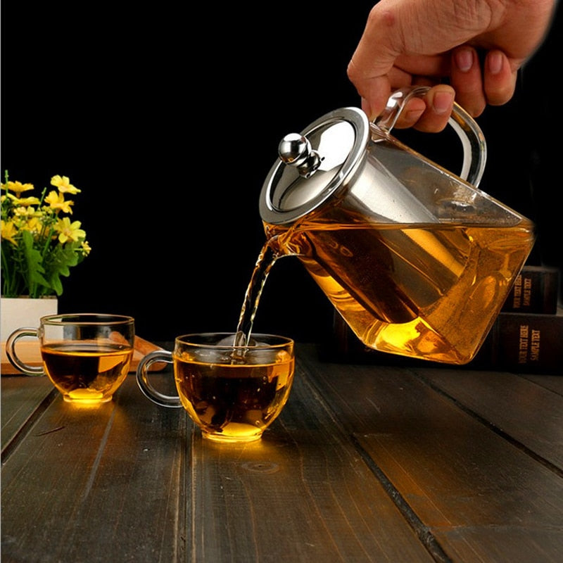 Tea Pot with Stainless Steel Strainer for Brewing Hot Beverages