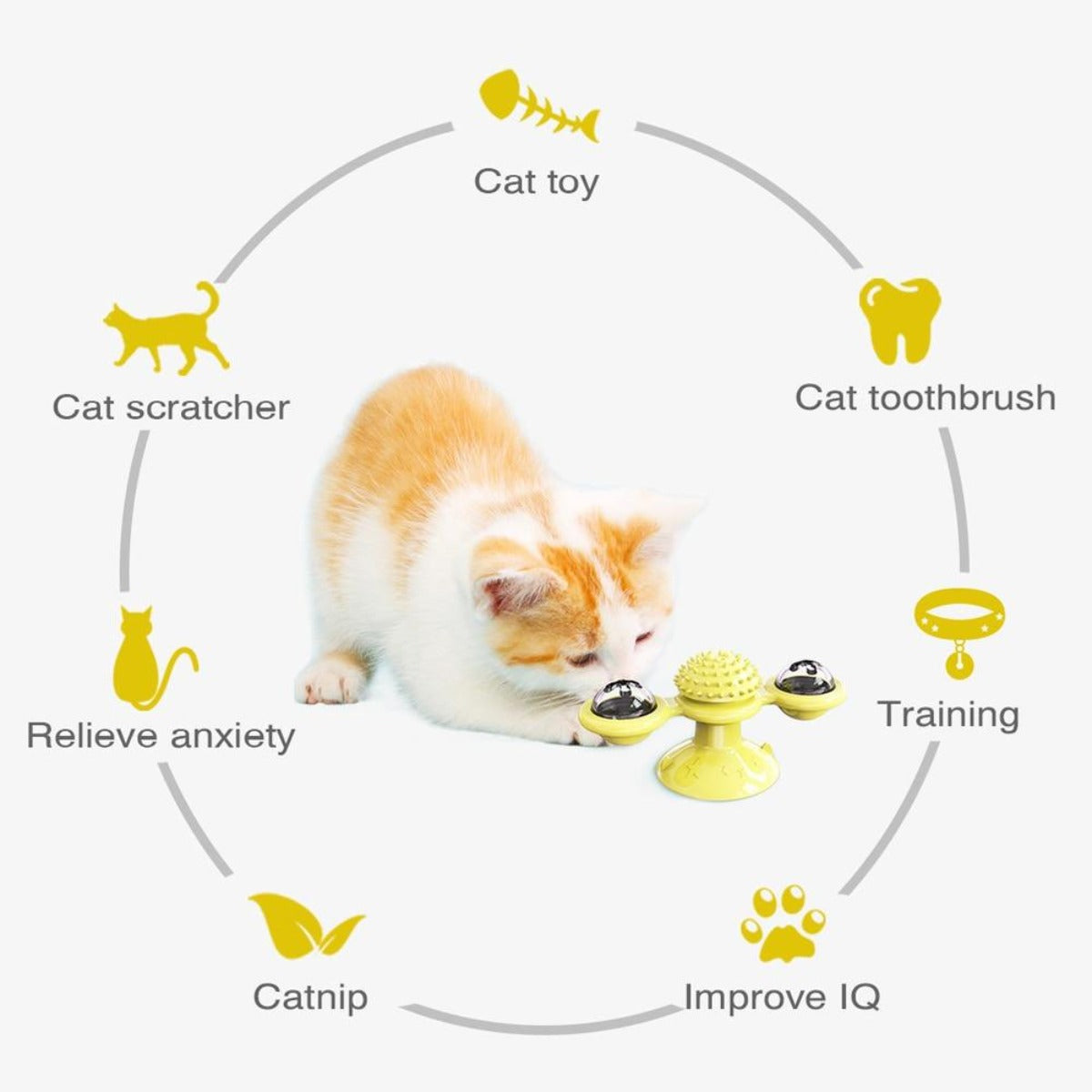 Whirling LED Balls for Cats