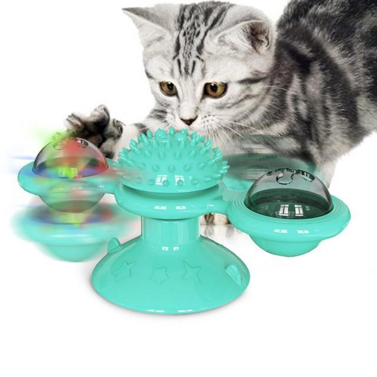 Whirling LED Balls for Cats