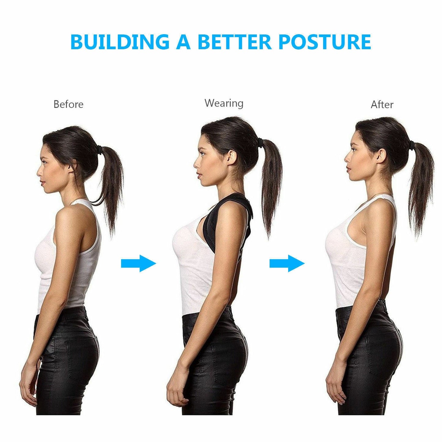 Adjustable Posture Corrector for Both Genders with Back Support