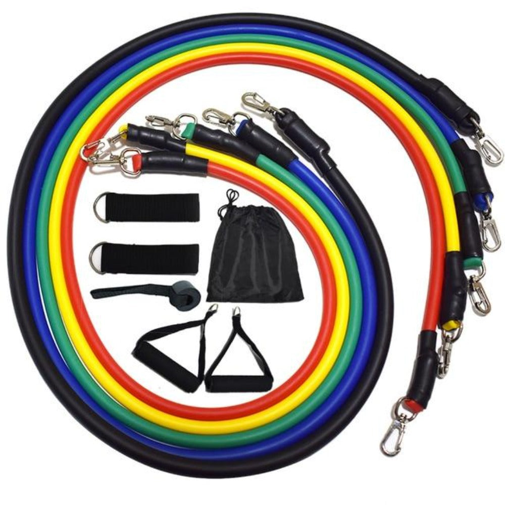 11 PCS Fitness Resistance Band Set for Home Workouts