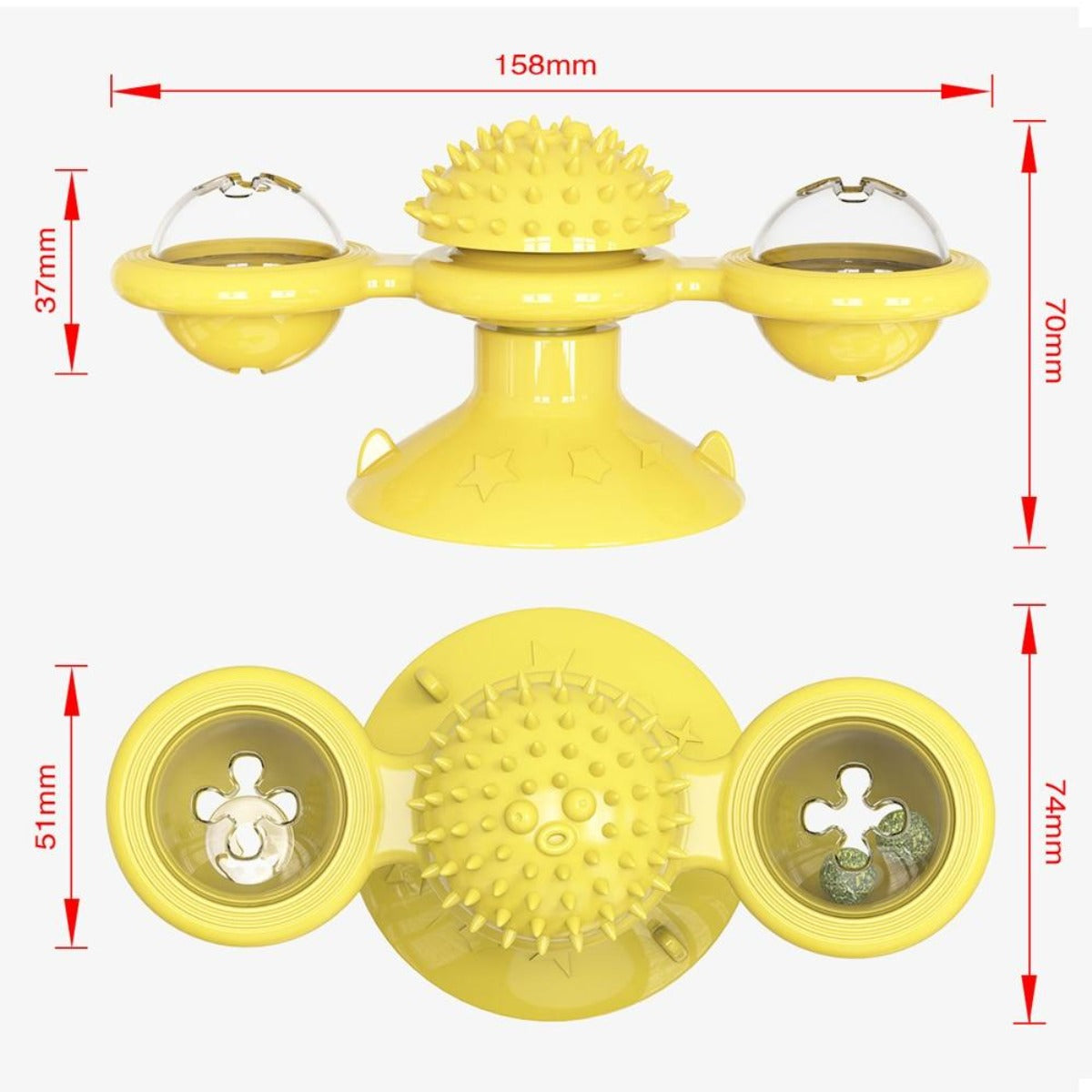 Whirling LED Balls for Cats