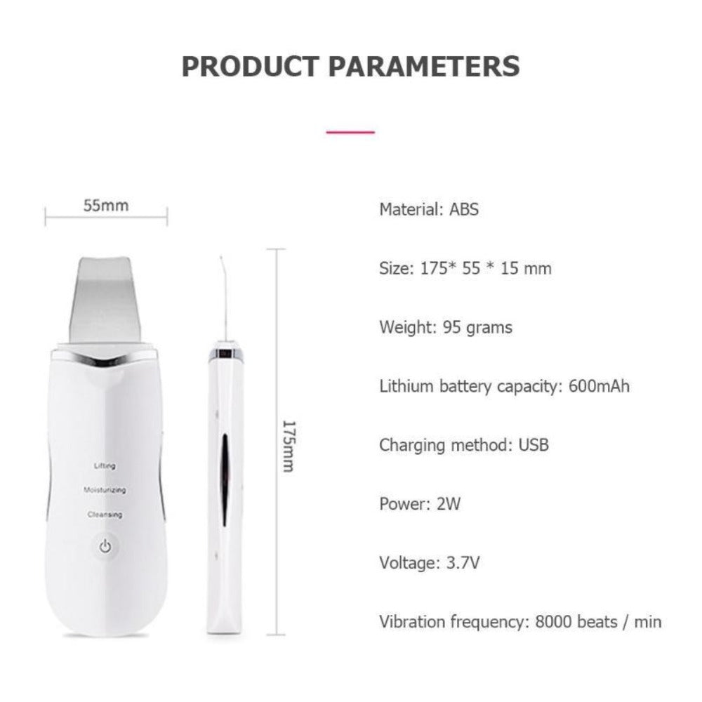 3-in-1 Deep Cleansing Ultrasonic Device: Efficiently Removes Blackheads and Scrubs Skin