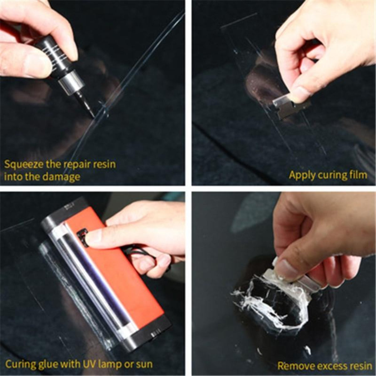 Windshield Repair Resin Kit with 5 Bottles for Auto Glass