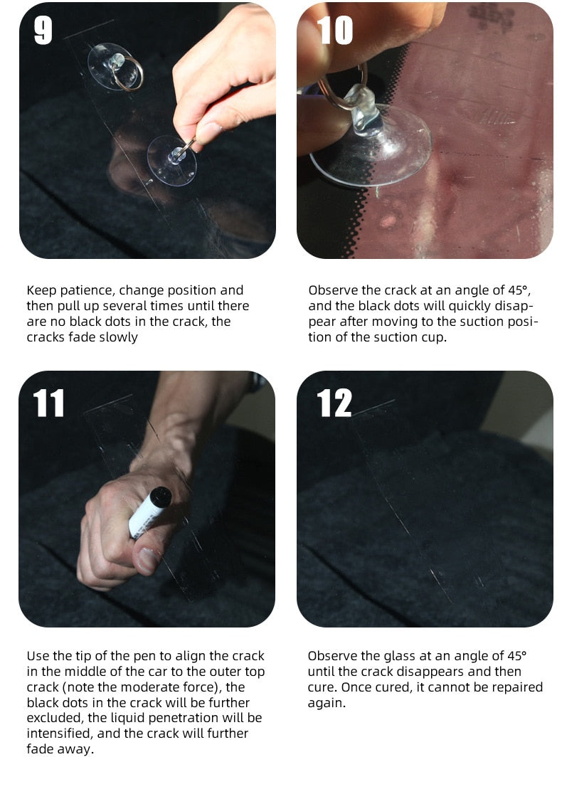 Windshield Repair Resin Kit with 5 Bottles for Auto Glass