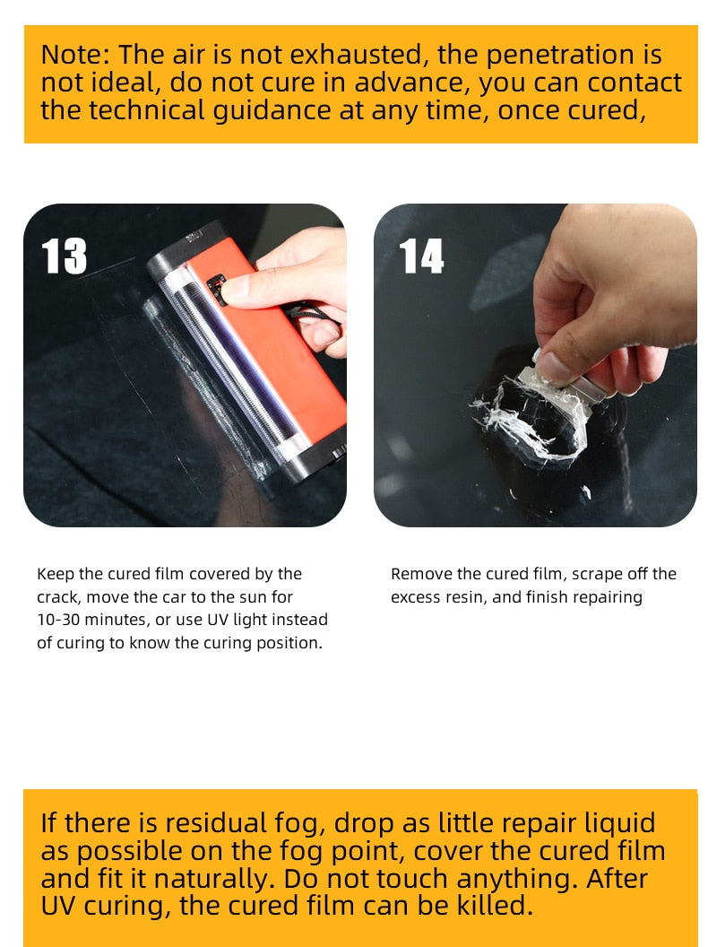 Windshield Repair Resin Kit with 5 Bottles for Auto Glass