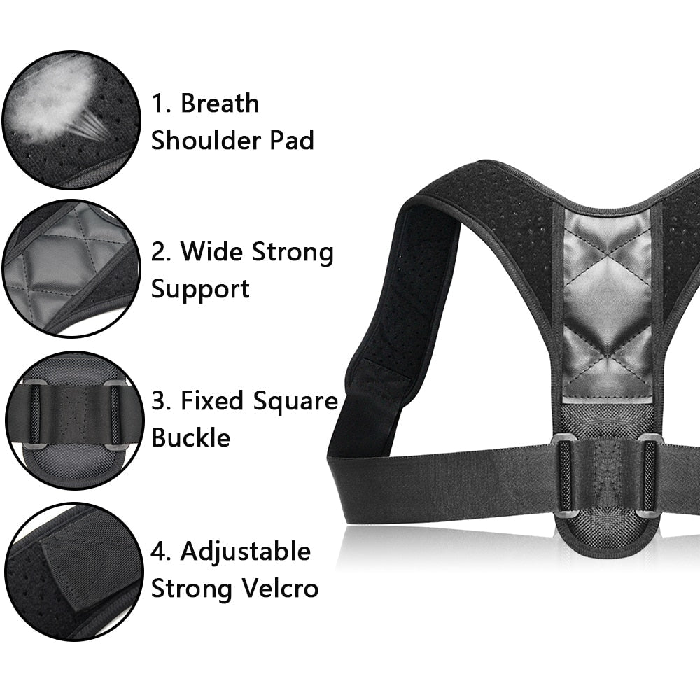 Adjustable Posture Corrector for Both Genders with Back Support