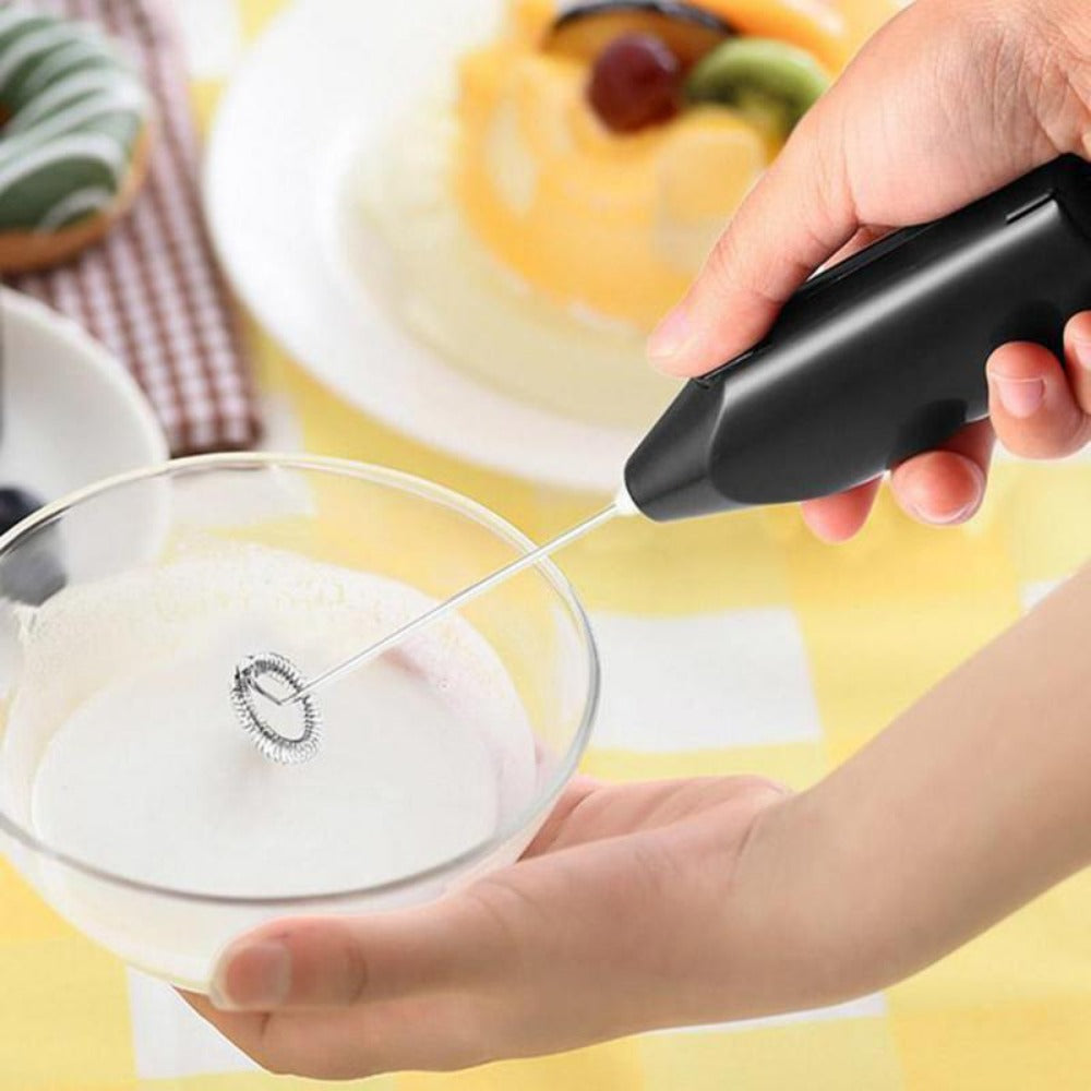 2-Piece Set of Cordless Electric Whisks for Frothing Milk, Lattes, and Eggs