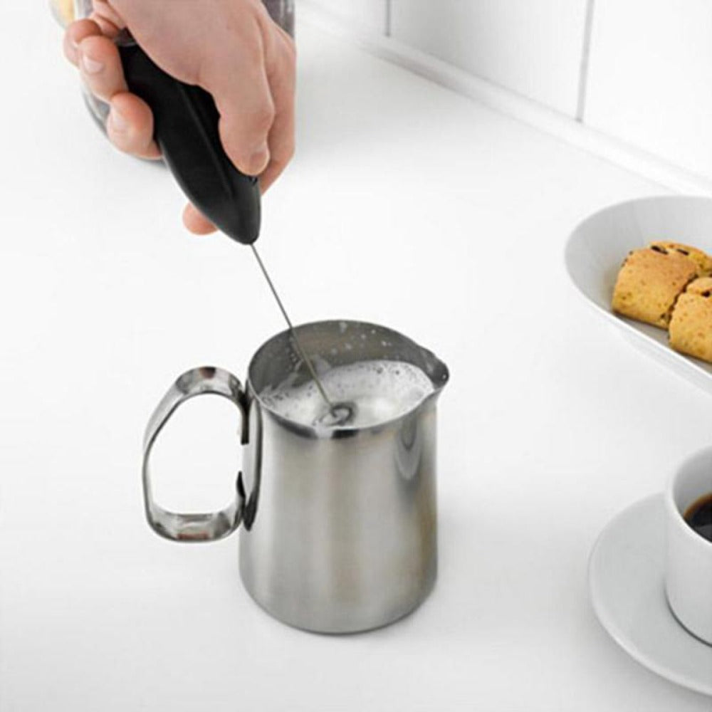 2-Piece Set of Cordless Electric Whisks for Frothing Milk, Lattes, and Eggs