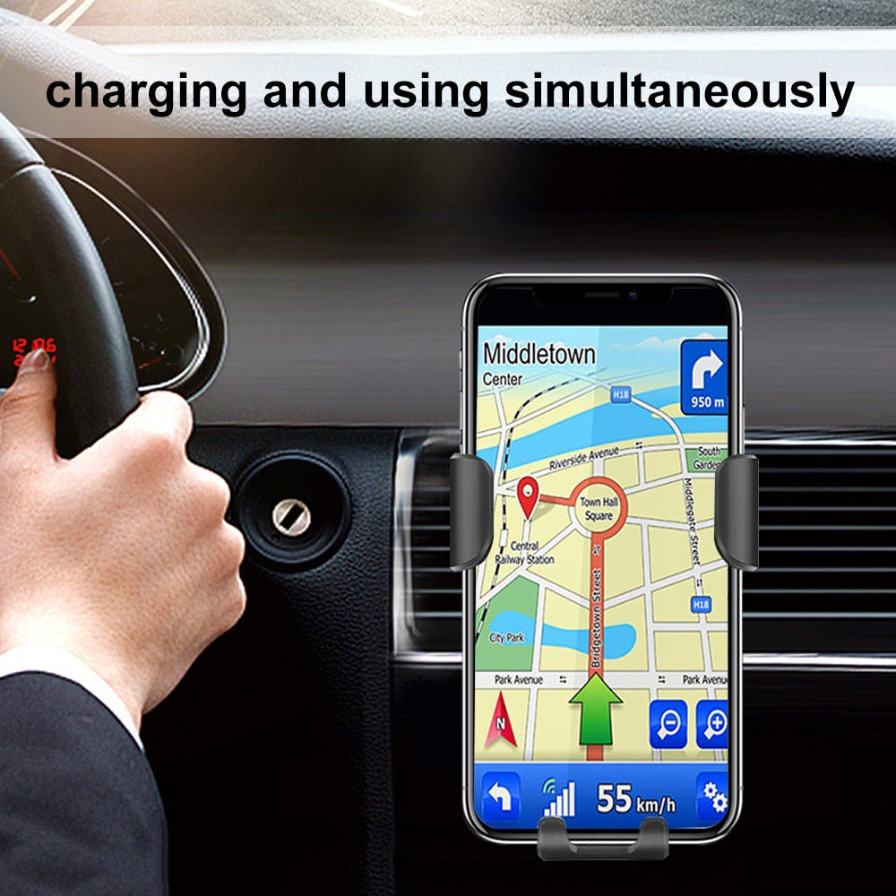 Universal Car Mount Holder with Qi-X Wireless Charging Technology