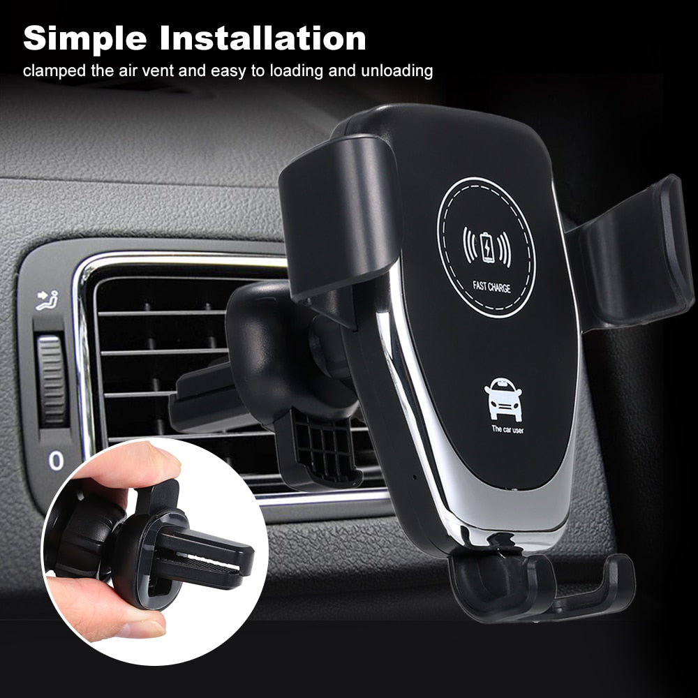 Universal Car Mount Holder with Qi-X Wireless Charging Technology