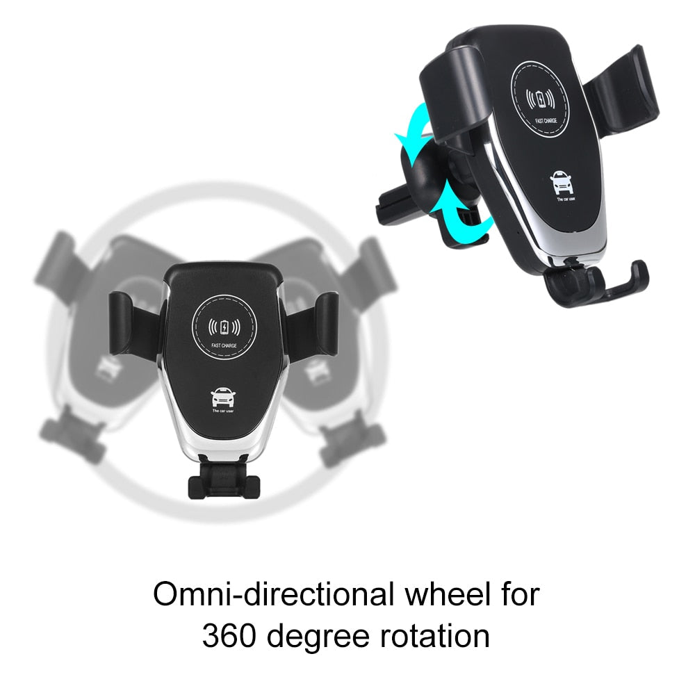 Universal Car Mount Holder with Qi-X Wireless Charging Technology