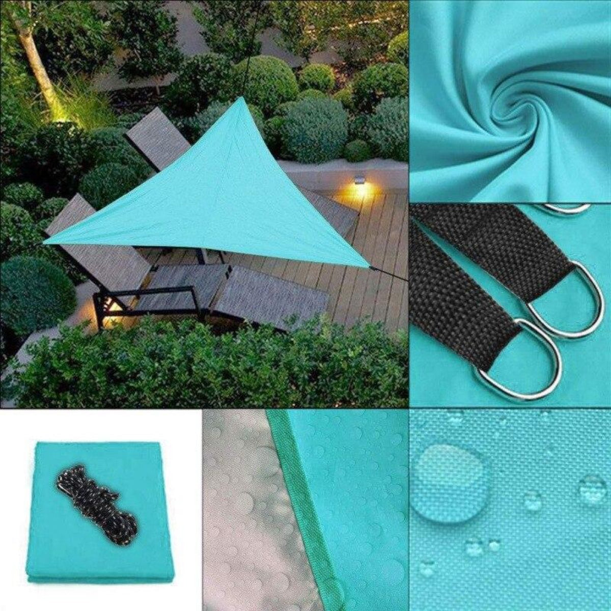 Waterproof Outdoor Canopy Shade Cover - 9ft x 9ft
