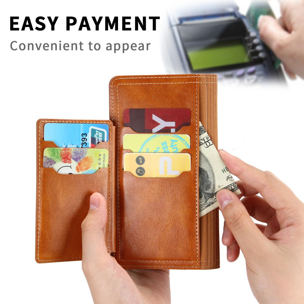 Wireless Charging Compatible Flip Case with Zippered Wallet for iPhone X to 14 Series