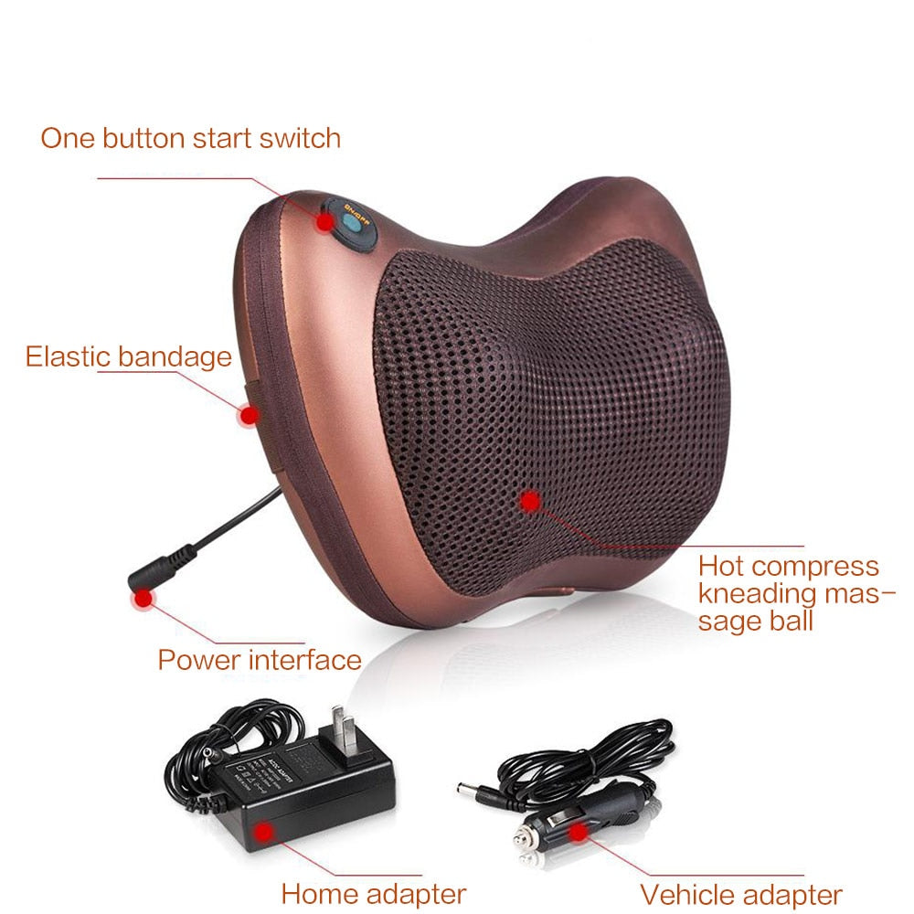 4-Headed Portable Massage Cushion
