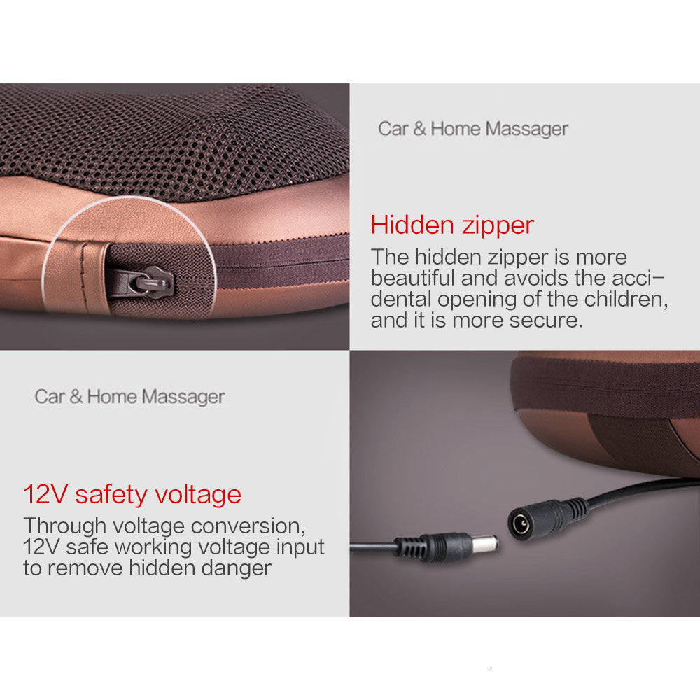 4-Headed Portable Massage Cushion