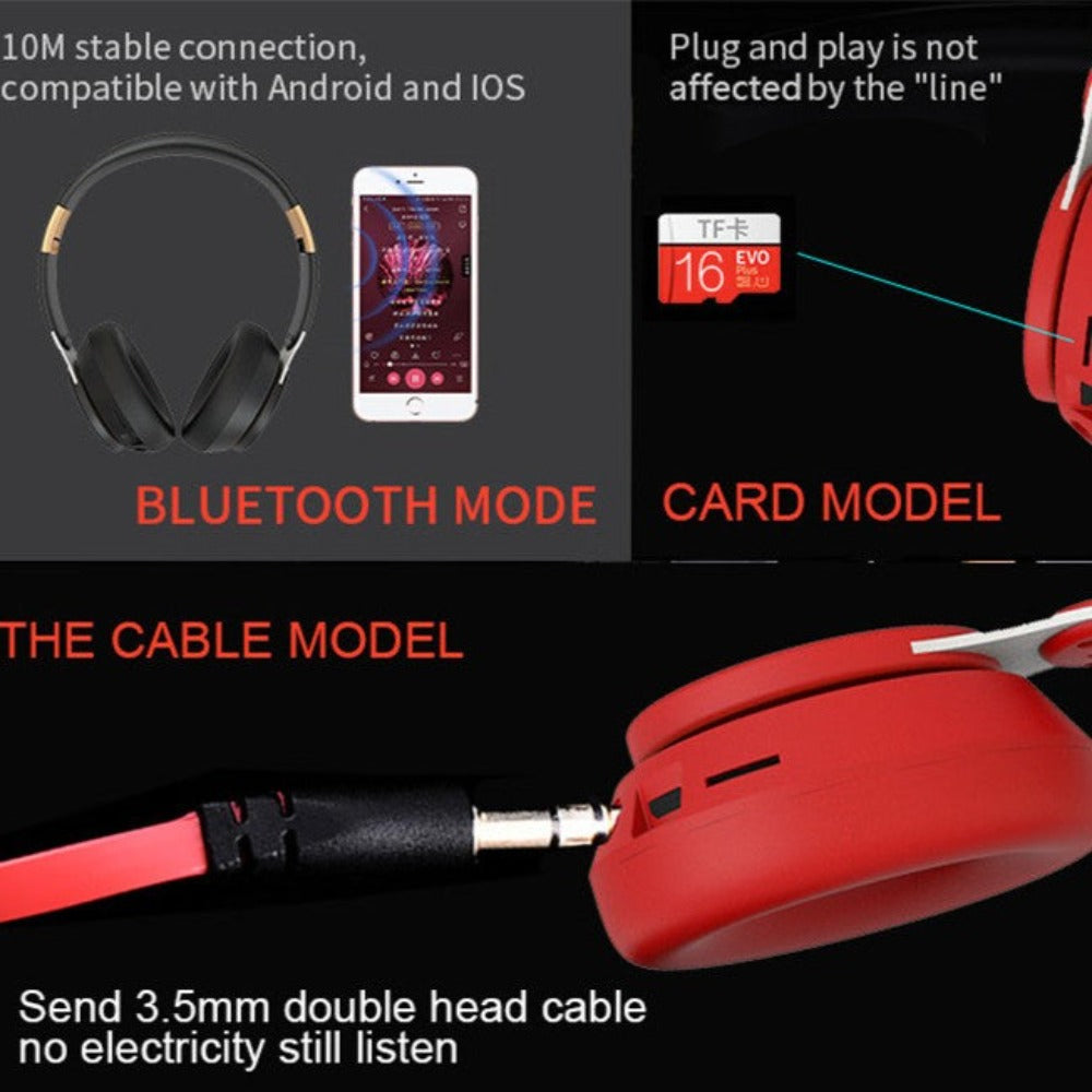 Wireless Gaming Headset with TF card slot - Dragon Edition