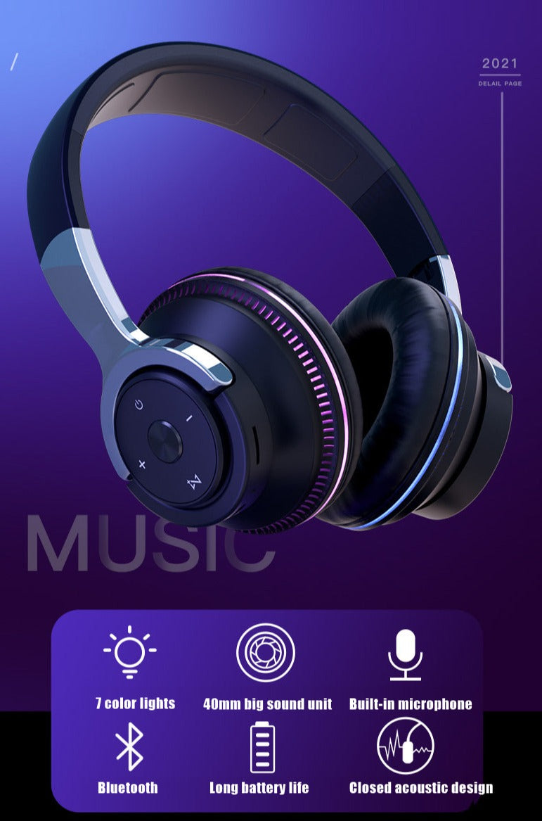 Wireless Gaming Headset with Bluetooth for Light Changing - Ninja Dragon