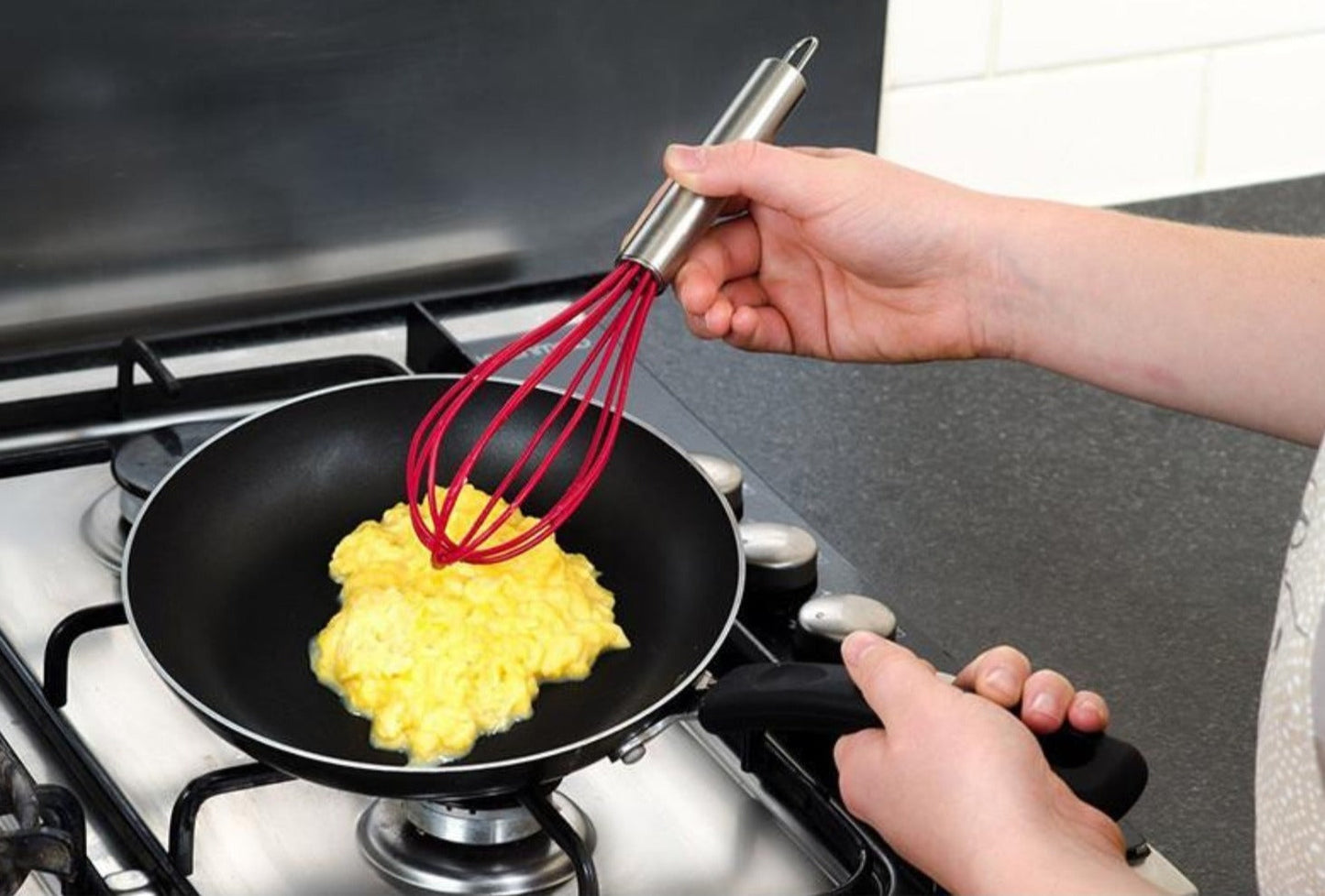 Silicone Egg Beater Set - 4 Piece Set with Non-Stick Feature