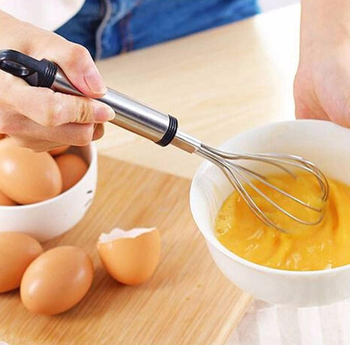 2-Piece Set of Versatile Stainless Steel Egg Beaters