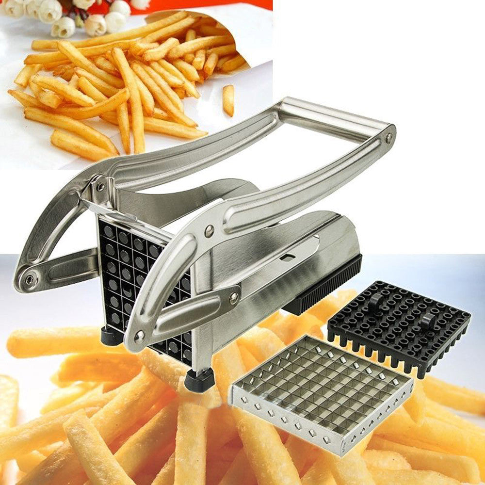 Two Varieties of Blades Stainless Steel Potato and French Fries Cutter