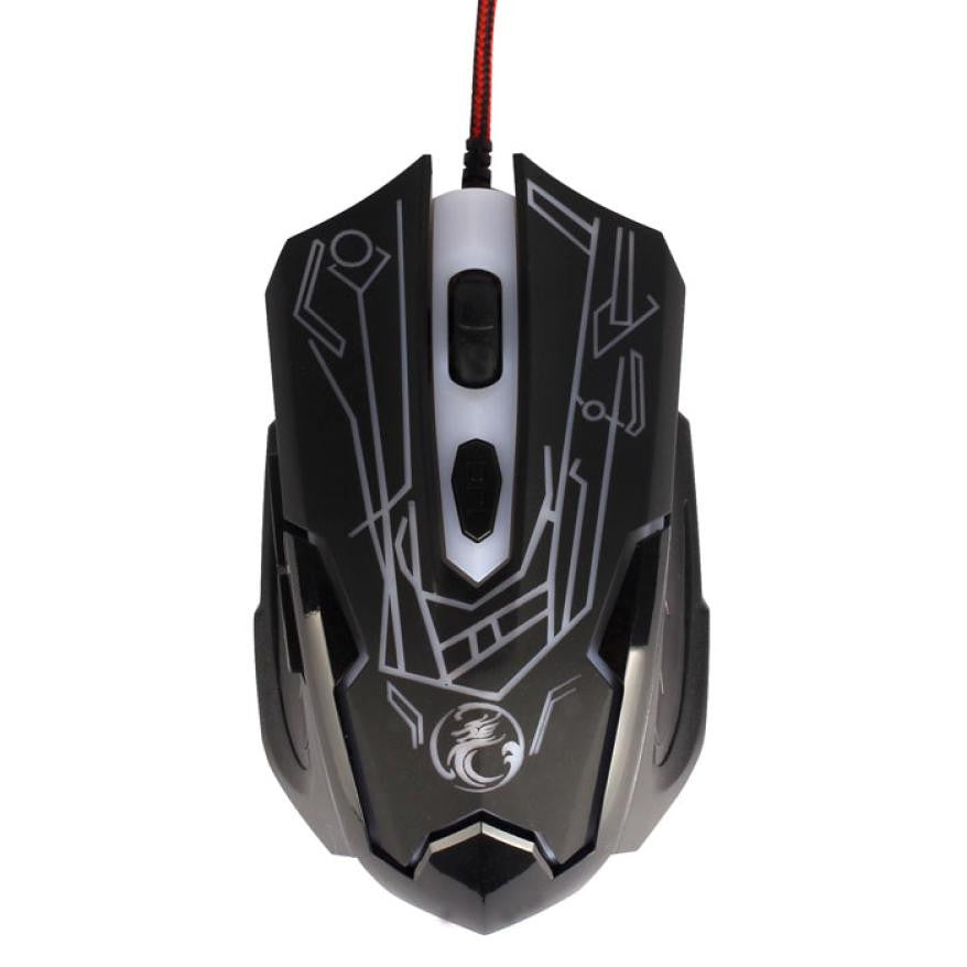 6-Button Optical USB Mouse for Gaming and Productivity on Laptop or PC with 2000DPI