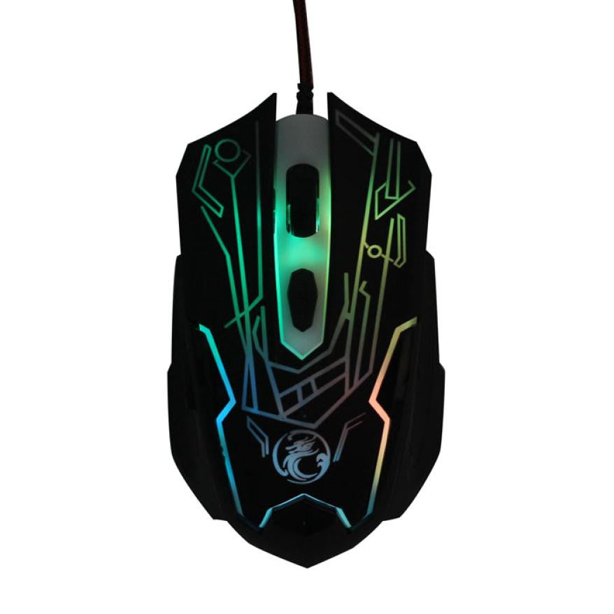 6-Button Optical USB Mouse for Gaming and Productivity on Laptop or PC with 2000DPI