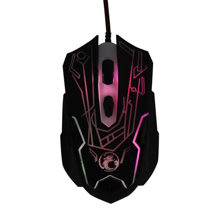 6-Button Optical USB Mouse for Gaming and Productivity on Laptop or PC with 2000DPI