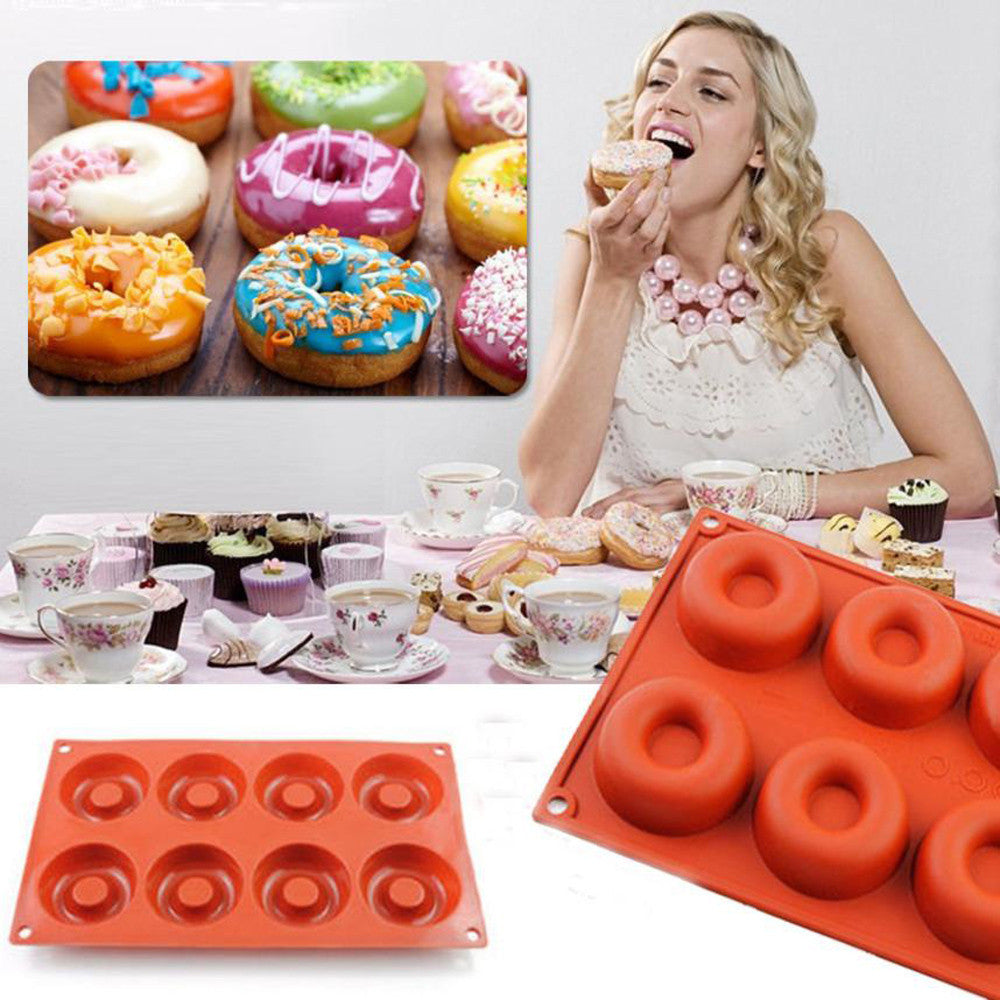 2-Piece Set of Silicone Donut Baking Molds
