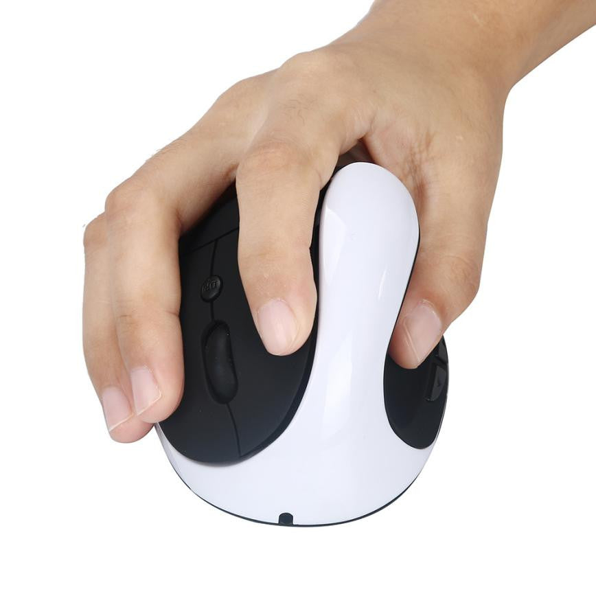 2.4GHz Rechargeable Wireless Vertical Mouse with 1600DPI - Compatible with PC, Laptop, and Mac