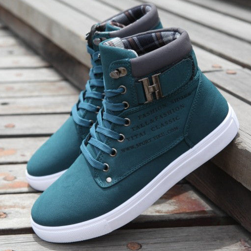 Daily High Top Faux Leather Boots for Men's Casual Wear