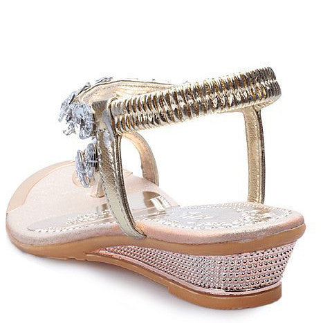 Silver Rhinestone Sandals for Women's Summer Wear